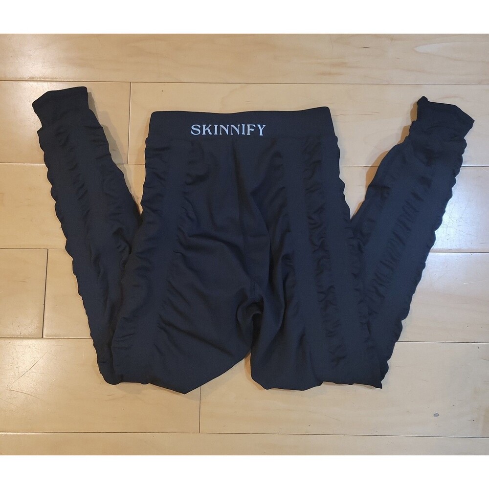 Skinnify Resistance Band Booty Leggings Womens XS Black High Waist Compression